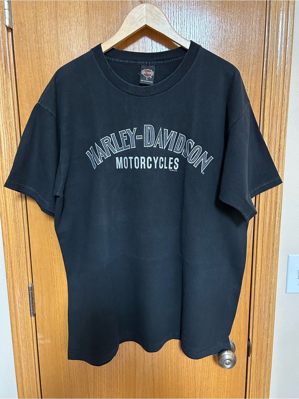Harley-Davidson Black T‑Shirt with Gray Arched Logo